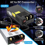 AC to DC Converter 800W 66.7A, 12V Power Supply 110V AC to 12V DC Converter Adapter Switch Transformer for RV, Radio/Car Stereos, LED Strip, Travel, Computer Project, 3D Printer
