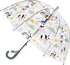 MRTLLOA Kids Clear Bubble Umbrella with an Easy Grip Curved Handle, Safety Transparent Dome Bubble Umbrella for Toddler Boys Girls