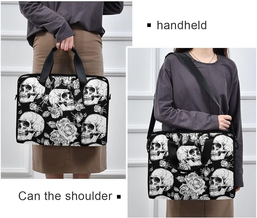 MNSRUU Laptop Bag for 15.6 inch Black Gothic Bats