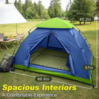 Camping Tent, 1/2 Person Tent, Lightweight Waterproof Backpacking Tent, 5-Minute Setup Outdoor Tent with Carry Bag, Ideal for Camping Hiking