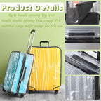 Reginary 8 Pieces Clear Luggage Cover PVC Waterproof Suitcase Cover Protector for Luggage Spinner Wheels Suitcase(18 Inches, 20 Inches, 24 Inches, 28 Inches)