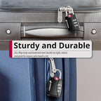 Fosmon TSA Approved Locks for Luggage. Suitcase Locks with Open Alert Indicator, 3 Digit Combination Padlock with Alloy Body for Travel, Backpack Zipper Anti Theft, Locker, Gym, Gun Case, Tent