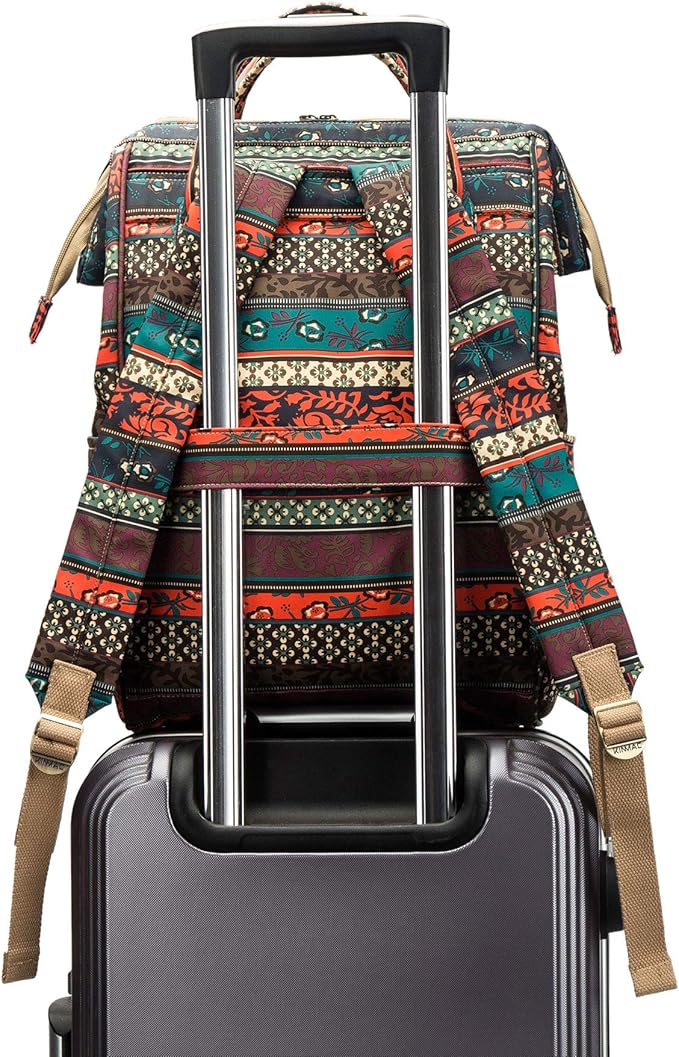 Kinmac Waterproof Laptop Backpack For Laptop Up to 15.6 Inch Men Women Travel Outdoor Backpack (Bohemian)