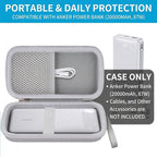 khanka Travel Case for Anker Power Bank, 20,000mAh Portable Charger,Case Only (White)