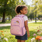 mommore Kids Backpack for Boys Girls 4-8 Kindergarten Elementary School Backpack with Lunch Box - 15” H Fit Folder