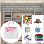 3 Pack Purse Dust Bags for Storage, Silk Dust Bags for Handbags, Dust Covers With Drawstring for Purse Shoes Boots