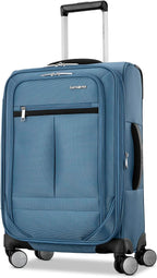 Samsonite Carry-On Soft-Sided Expandable 21-Inch Element Suitcase: Airline Approved for Most Major Airlines, Durable, 360° Spinner Wheels, Adjustable Handle, 2 Front & Side Pocket- CAPTAINS BLUE