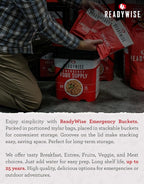 ReadyWise Emergency Food Supply - 84 Servings Gluten Free Survival Food Bucket, Dehydrated Meals & Freeze Dried Food for Backpacking, Camping Essentials & Emergency Supplies, up to 25 Year Shelf Life