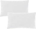 Marrywindix Tiny Pillow 2 Pack Small Pillow 9.5 x 5.5 in Travel Pillows Soft Pet Pillows for Camping Travel Sleeping Bed Sofa Neck Knee Wrist Support(White)