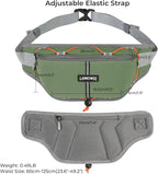 Fanny Pack for Women Men, Water-Resistant Travel Waist Pack with RFID Blocking, Wide Opening Crossbody Belt Bag for Phone, Passport, Small Hip Pack for Running, Hiking, Workout（Green）