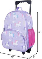 Wildkin Kids Rolling Luggage – Carry-On Size for School & Overnight Travel