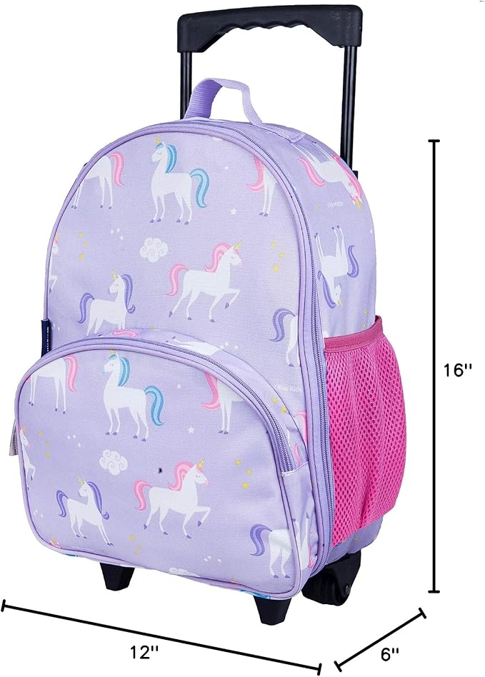 Wildkin Kids Rolling Luggage – Carry-On Size for School & Overnight Travel