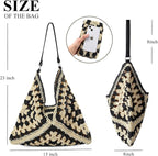 Straw Beach Bags for Women - Summer Woven Tote Bag Shoulder Handbags, Large Beach Bag for Women for Holiday