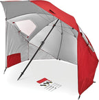 Sport-Brella Premiere UPF 50+ Umbrella Shelter with Patented Side Panels and Tilt Mechanism, Heavy-Duty 1.25 Inch Center Pole, Auger Anchor for Sand and Grass