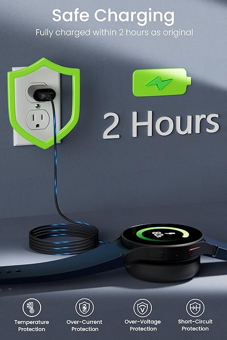 USB Cable Compatible with Samsung Galaxy Watch7/Ultra/6/6 Classic/5/5 Pro/4/4 Classic/3/Fe/Active 2/Active Charger Wireless Charging Dock for Samsung Galaxy Watch Accessories