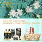 Mothers Day Gifts for Women Spa Day Gifts for Women, White Jasmine Peony Spa Gift Basket Set, Self-Care Relaxation Bath Kit, Nail Clippers, Bath & Body Care Set, Birthday, Christmas, Anniversary