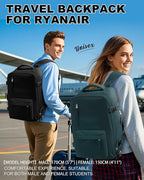 Travel Backpack Women,Carry On Backpack Flight Approved 18x14x8 inches Bag Spirit Airlines Personal ltem,College Sports Hiking Rucksack Waterproof Outdoor Casual Daypack Laptop Blackpack,Peacock Blue