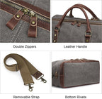 S-ZONE Duffle Bag for Travel Canvas Duffel Bag Carry on Weekender Bag for Men