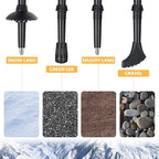 Covacure Trekking Poles Collapsible Hiking Poles - 2 Pack Aluminum Alloy 7075 Trekking Sticks with Quick Lock System, Telescopic, Collapsible for Hiking, Camping