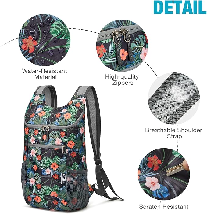 G4Free Lightweight Packable Hiking Backpack for Men Women Small Hiking Daypacks Foldable Shoulder Pack Casual Outdoor Bag