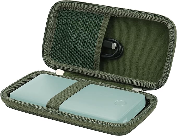 khanka Hard Travel Case Replacement for Anker 325/535 Power Bank PowerCore 20K Portable Charger 20000mAh, Case Only (Green)