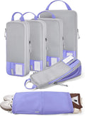 BAGSMART 6 Set /4 Set/2 Set Compression Packing Cubes for Travel, Lightweight Luggage Organizer Bags, Durable Space Saver Bags Travel Essentials