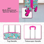FUL Hello Kitty 21 Inch Kids Carry On Luggage, Hardshell Rolling Suitcase with Spinner Wheels, Multi