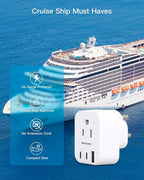 HANYCONY South Africa Travel Plug Adapter, Type M Power Adapter with 2 AC Outlets 3 USB Ports(2 USB C) for US to South Africa Botswana Namibia India Nepal Bhutan Sri Lanka
