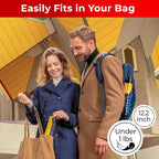 TUMELLA Inverted Windproof Umbrella, Large, Strong, Light, Portable, Automatic Reverse Folding Rain Umbrella, Durable Premium Grip, Fits Car & Backpack