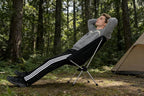 Wind Tour Portable Camping Chair Lightweight Foldable Outdoor Chair for Hiking Camp Backpacking Lawn Beach Fishing Picnic with Carry Bag (Silver - Ultra Light)
