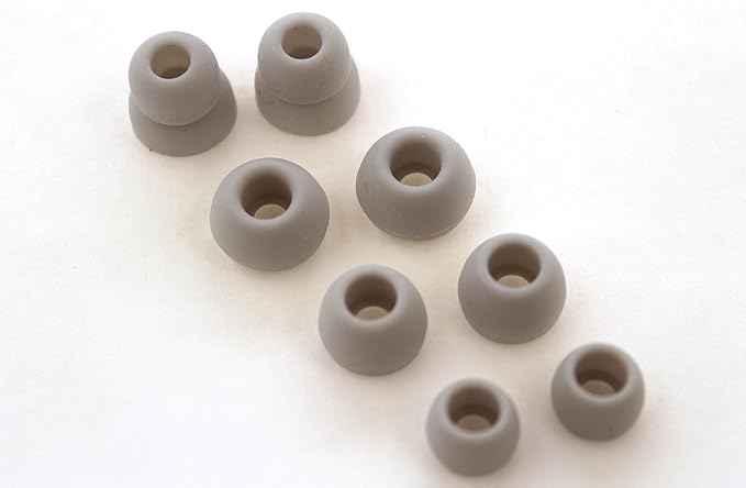 4 Pairs Replacement Eartips Earbuds Eargels Earpads for Powerbeats 2 Wireless Beats by dr dre (Gray)