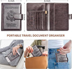 Herain Passport Holder for Travel Essentials, 2 Pcs Passport Cover Wallet Case Travel Gifts Women Men Family, RFID Passports Book Card Holders Travels Cruise Accessories Must Haves