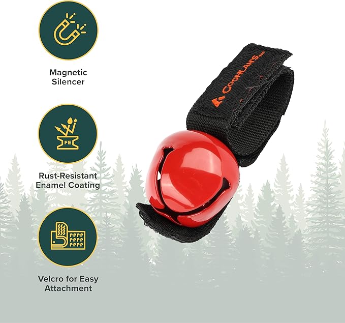 Coghlan's Magnetic Bear Bell with Silencer - Hiking Safety Gear for Wildlife Alert