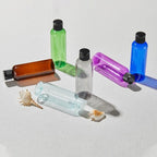 LISAPACK 3.4 oz Travel Bottles for Toiletries, Plastic Travel Size Containers for Shampoo Conditioner TSA Approved, Empty Small Squeeze for Lotion, Leak Proof Mini Liquid Tube for Refillable Black