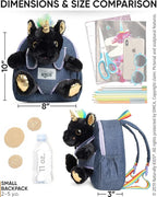 Naturally KIDS Black Unicorn, Gifts for 2 Year Old Girls, Gifts for 3 Year Old Girl, Toddler Unicorn Backpack