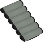 Luggage Handle Wrap [6PCS] - Neoprene Luggage Identifiers Use for Suitcases & Carry on & Travel Accessories - [Grey-6IN/15CM] Comfort Grip Handle Cover