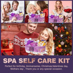Mothers Day Gifts for Women, 25Pcs Lavender Bath and Body Gift Basket, Facial Skin Care Set, Spa Kit, Self-Care Set, Home Spa Basket set, Necklace, Birthday, Christmas, Mother Day, Anniversary