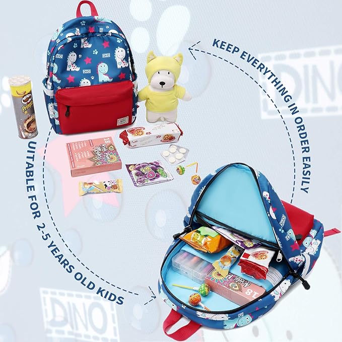 mygreen Toddler Backpack, Kids Backpack for Boys and Girls with Chest Strap | with Chest Strap