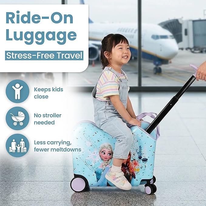 Bioworld Frozen Elsa and Anna Ride-On Luggage For Kids & Toddlers