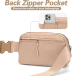 JSJ Mini Fanny Pack for Women & Men,Valentines Day Gifts for Girls Teens Kids Daughter Sister Her,Trendy Stuff Crossbody Bags Cute Everywhere Belt Bags. (Light Brown)