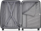 DELSEY PARIS Helium Aero Hardside Expandable Luggage with Spinner Wheels, Latte, Checked-Large 28 Inch