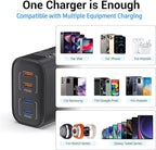 40W USB C Charger Block, 2-Pack, 4 USBC Ports, Type C Wall Plug USB-C Fast Charging, iPhone Charger Adapter Box Cube for iPhone 17,17 Pro, 17 Pro Max,16, 15, 14, 13, 12, Samsung Phone-Black