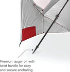 Sport-Brella Premiere UPF 50+ Umbrella Shelter with Patented Side Panels and Tilt Mechanism, Heavy-Duty 1.25 Inch Center Pole, Auger Anchor for Sand and Grass