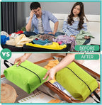 6 Pcs Travel Shoe Bags with Zipper Nylon Portable Waterproof Suitcase Shoe Organizer Packing for Golf(L,Green)