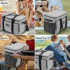 Cooler Bag 48-Can Insulated Leakproof Soft Cooler Large Collapsible Portable Travel Cooler Bags 32L for Picnic, Waterproof Soft Ice Chest for Camping, Beach, Fishing, Outdoor - 32 Quart