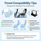 2 Pack Airplane Foot Hammock, No-Collapse Foot Hammock for Plane Travel, Thickened Bamboo Airplane Foot Rest, Adjustable Footrest for Office, Long Flight