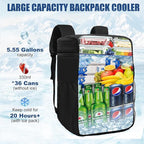 Backpack Cooler Insulated Leak Proof, Lightweight Soft Sided Cooler Backpack for Men Women, Waterproof Beach Cooler Bag Lunch Backpack for Camping Hiking Picnic Fishing Travel Outdoor