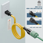 4 in1 NEMA 5-15P Extension Cord, Winxus 3FT NEMA 5-15P to 5-15R, 5-20R, 6-15R, 6-20R Adapter Cord, 15A to 20A AC Adapter Cable, 3 Prong Extension Cords 3 FT