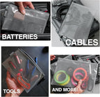 GOBAGS Air Production Medium Clear Zipper Pouch (4‑Pack) – Cable Organizer & Travel Gear Bag for Electronics, Camera Accessories, Tool Pouch & Small Tech Storage