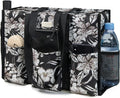 TOPDesign Utility Water Resistant Tote Bag with 13 Pockets, Top Zipper Closure & Thick Bottom Support, for Working Women